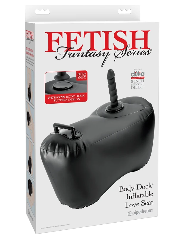 Pipedream Fetish Fantasy Series Body Dock Inflatable Love Seat Black 69.2 cm