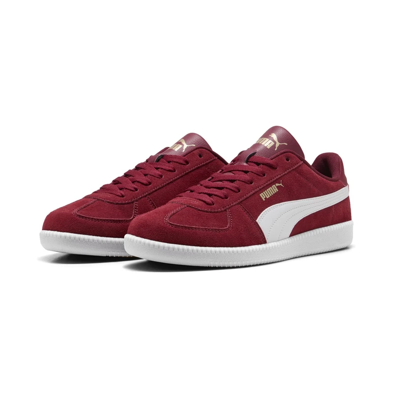 PUMA Unisex Puma Club LT ESD, Garnet Glow-PUMA White-PUMA Gold, 7.5