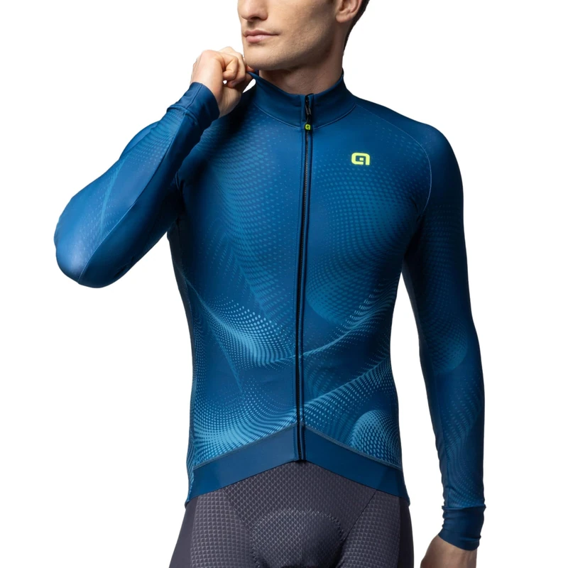 Alé Cycling Men's Pragma Cosmic Long Sleeve Cycling Jersey, Lagoon, L