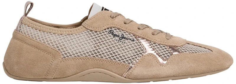 Pepe Jeans Women's NOA NET W Sneak, Brown (Concrete Beige), 8 UK