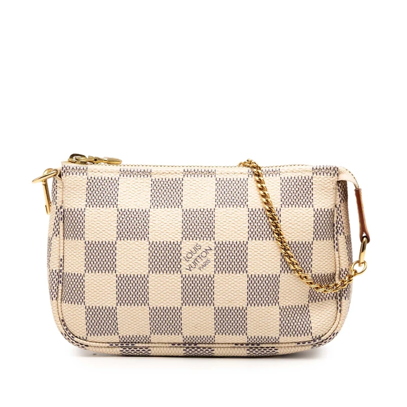 Louis Vuitton Pre-Loved Damier Azur Mini Pochette Accessoires Handbag