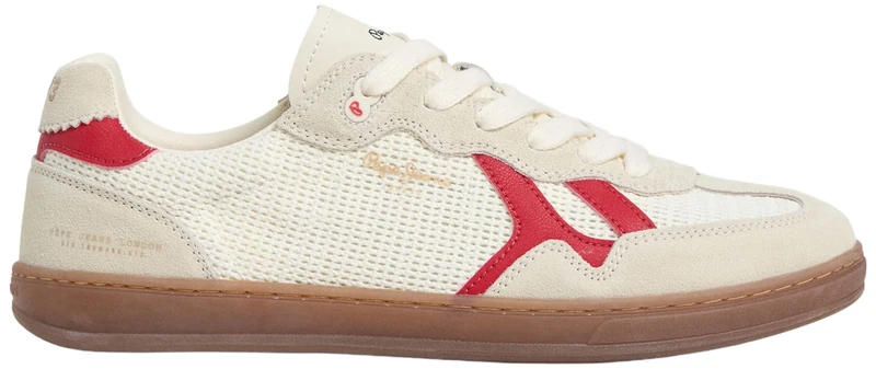 Pepe Jeans Men's Ball Natural M Sneak, White (Off White), 12 UK