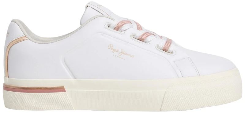 Pepe Jeans Women's Carla Basic W Sneak, White (White), 4 UK