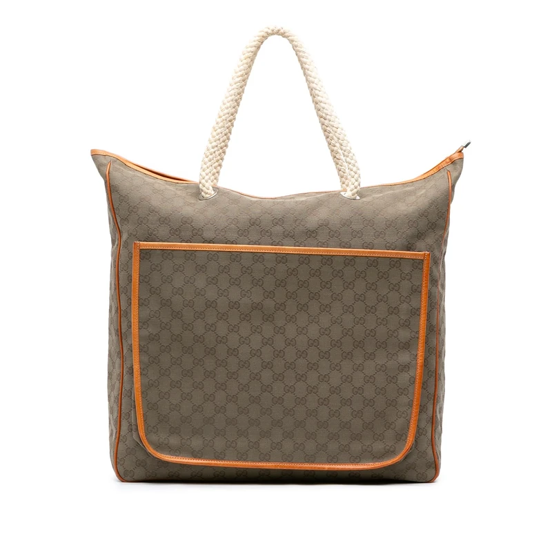 Gucci Pre-Loved GG Canvas Rope Tote Bag - Image 1