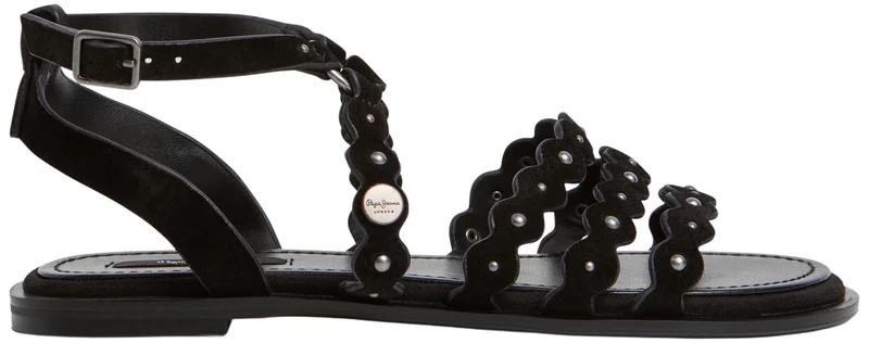 Pepe Jeans Women's Thelma Studs W Shoes, Black (Black), 7 UK