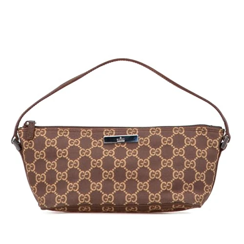Gucci Pre-Loved GG Canvas Boat