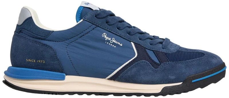 Pepe Jeans Men's Marvin Match M Sneak, Blue (Dark Denim Blue), 41