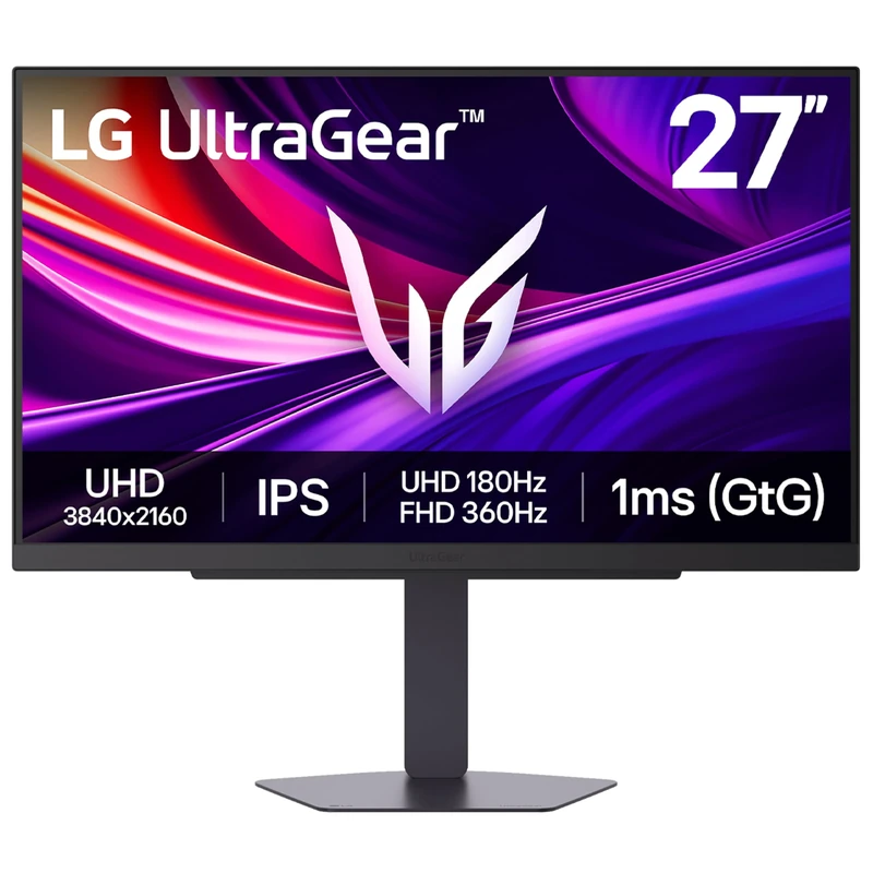 LG UltraGear G8 27G810A Gaming Monitor - 4K UHD IPS 27 Inch, 180Hz | 360Hz - Dual-Mode, 1ms GtG, G-SYNC Compatible & FreeSync Premium, DisplayHDR 400, HDMI 2.1, DP1.4(DSC), Black