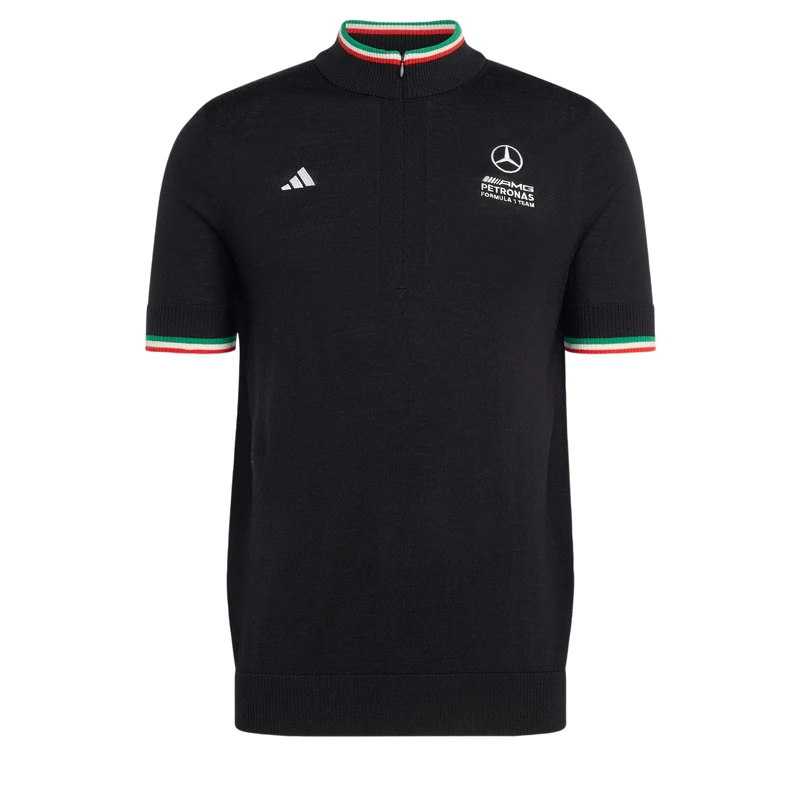 adidas Men's Mercedes - Amg Petronas Formula 1 Team Giro Di Mercedes Merino Top Shirt, Black, XL