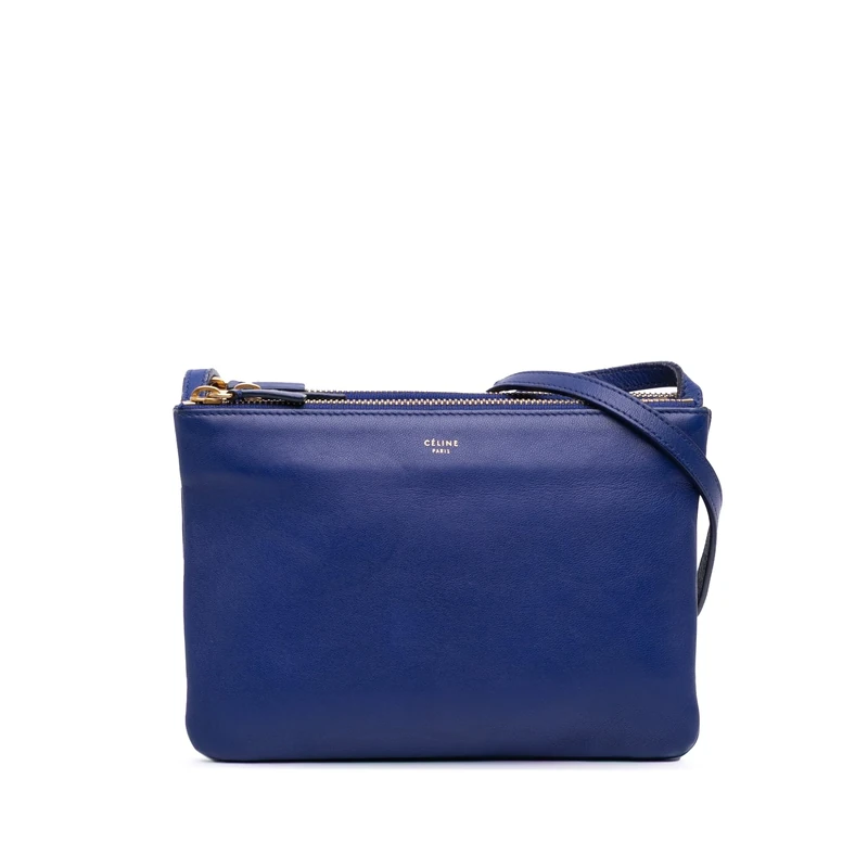 Celine Pre-Loved Small Lambskin Trio Crossbody Bag