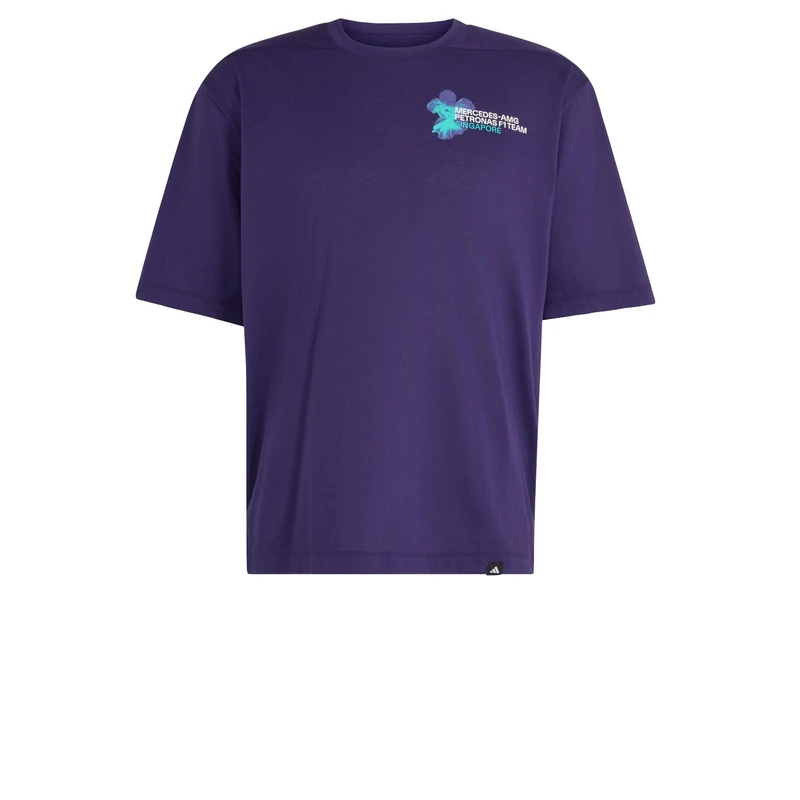 adidas Men's Mercedes - Amg Petronas Formula 1 Team Vanda Bloom Shirt, Dark Purple, L