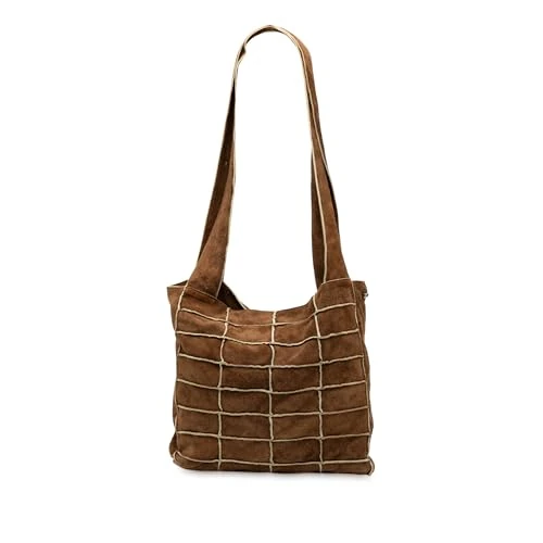 Chanel Pre-Loved Suede Patchwork Shopper Tote