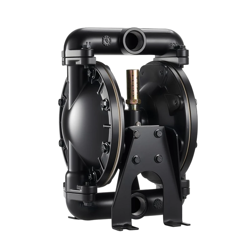 VEVOR Air Operated Double Diaphragm Pump, 35 GPM, 1 inch Inlet & Outlet Pneumatic Waste Oil Transfer Pump, Max 114 PSI, Aluminum Alloy Body, Air-Operated for Diesel, Grease, Kerosene, Gasoline & Oil