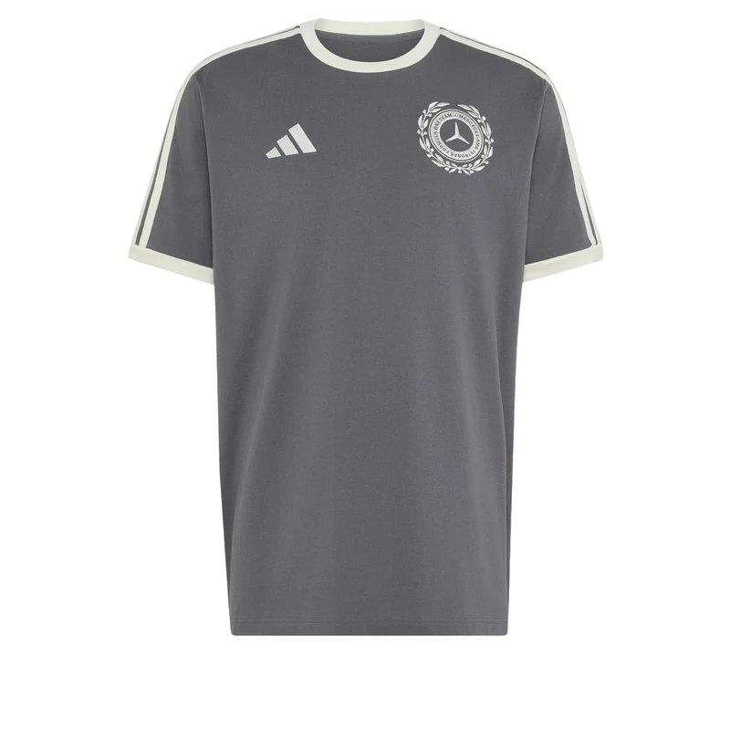 adidas Men's Mercedes - Amg Petronas Formula 1 Team Silver Arrows Icon Shirt, Granite/Off White, XL
