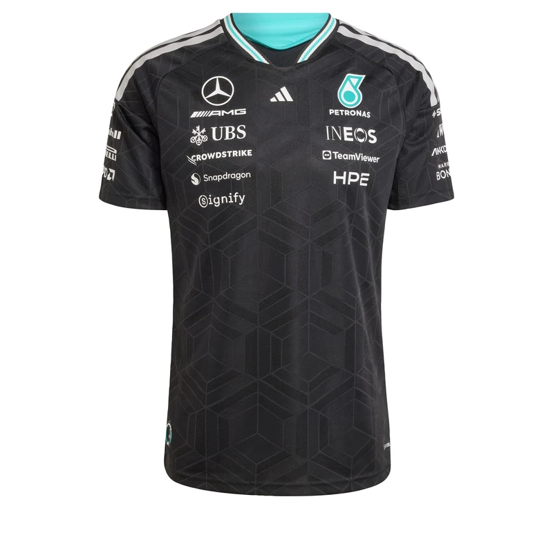 adidas Men's Mercedes - Amg Petronas Formula 1 Team Driver Jersey Authentic Shirt, Black, S