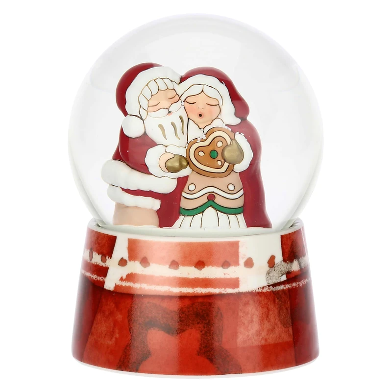 THUN - Boule de neige with Santa and Mother Christmas, large diameter 10 cm - 14 cm h