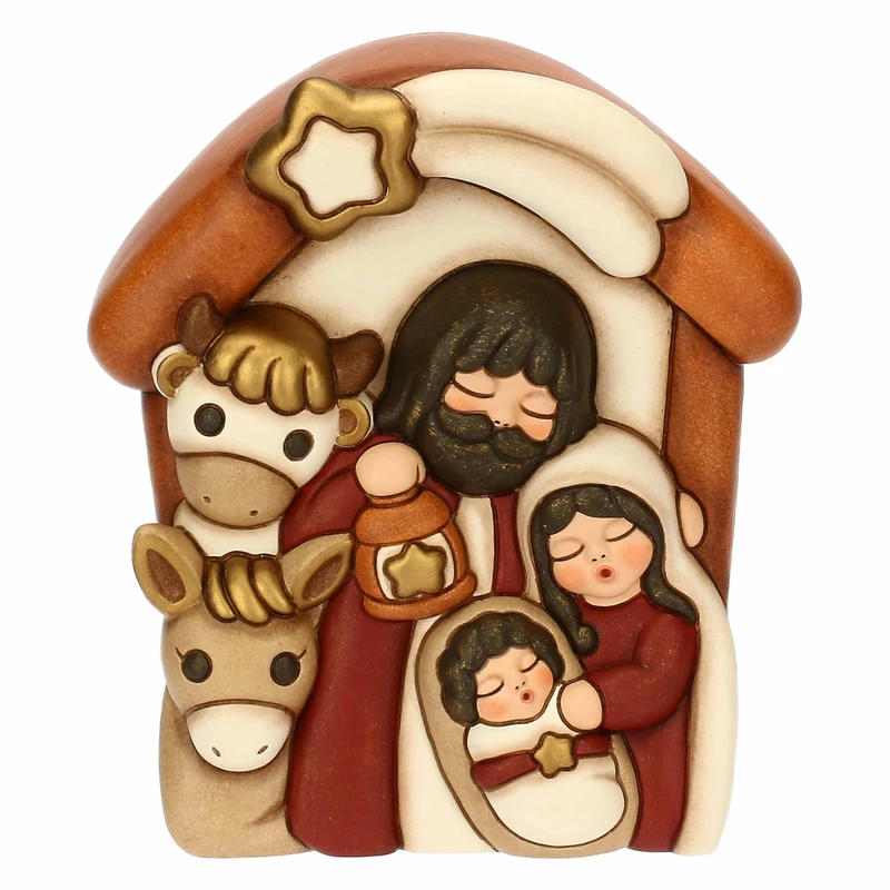 THUN - Holy Family Ceramic Tile - Nativity Scene - 13.3X5.4X15 cm - Image 1