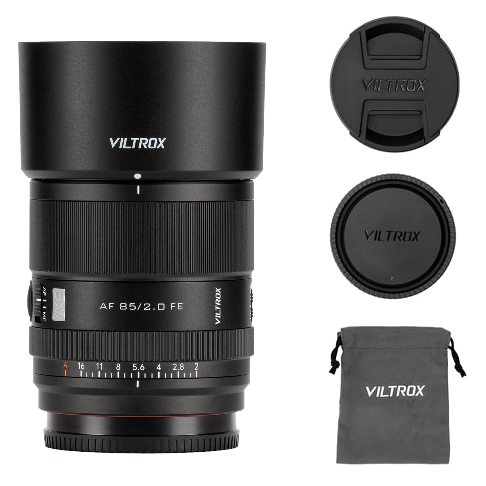 VILTROX AF 85mm F2.0 EVO FE Full-Frame Autofocus Lens, F2.0 Ultra-Wide Aperture, Lightweight and Portable, Compatible with Sony E-Mount Cameras