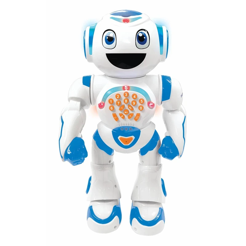 Lexibook Powerman Star Remote Controlled Robot, Talk and Walk, Programmable STEM for Kids 4+, White/Blue, ROB85FRLXB