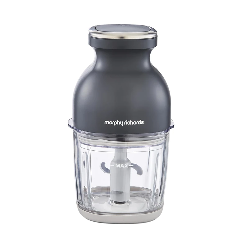 Morphy Richards 3-in-1 Cordless Mini Chopper, USB Charging, Low Noise, 500ml Glass Bowl, Chop, Whisk, Grate/Grind, Overheat/Overcharge Protection, Meats, Vegetables, Eggs, 200w, 404504