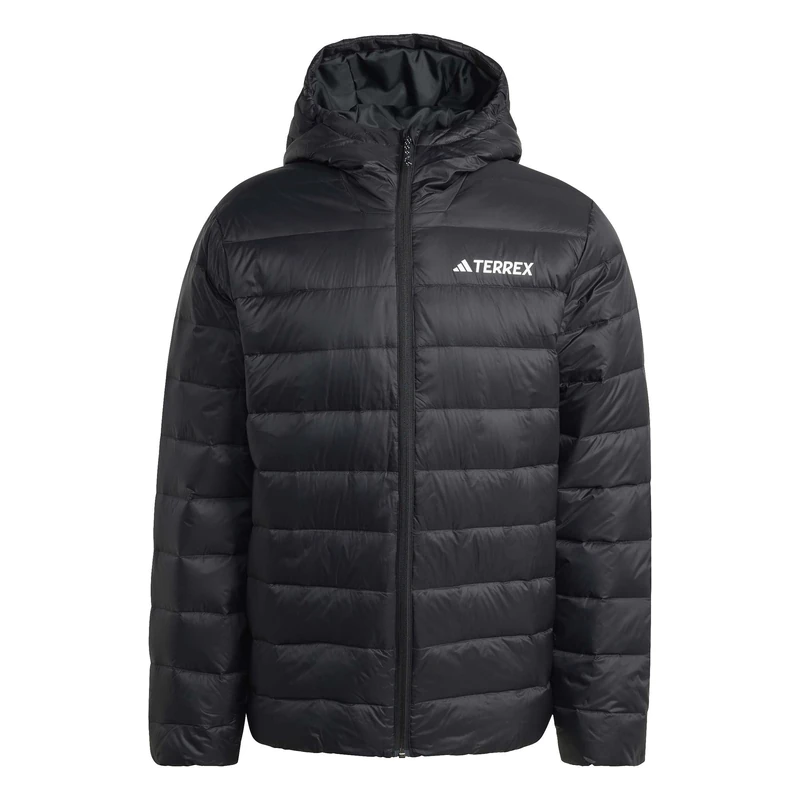 adidas Men's Terrex Multi Essentials Climawarm Light Down Hooded Coat, black, S - Image 1