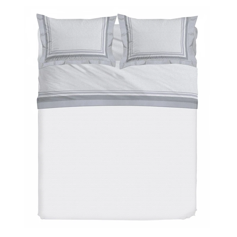 PENSIERI DELICATI Double Bed Set, 100% Warm and Soft Cotton, Double 180 x 200 cm, Includes Bottom Sheet, Top Sheet and 2 Pillowcases, Made in Italy, Red Alps