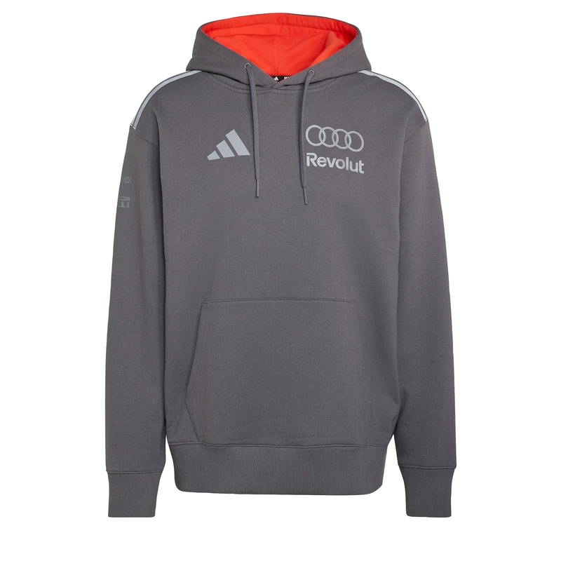 adidas Men's Audi Revolut Formula One Team 2026 Driver Hoodie Sweatshirt, grey strata, L