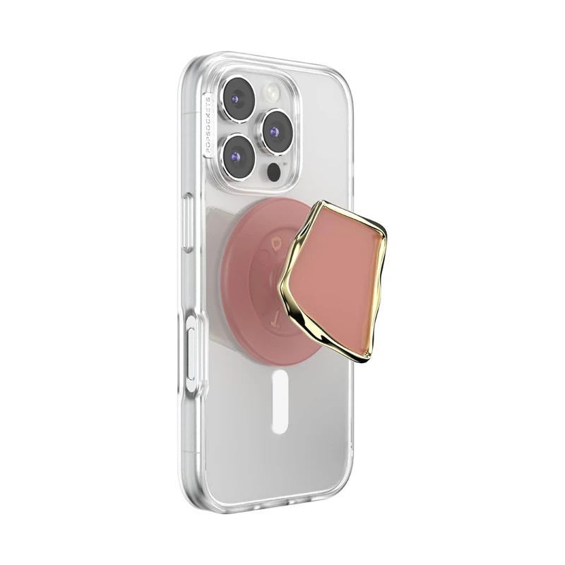 PopSockets Phone Grip for MagSafe with Kickstand, Magnetic Stand, Swappable Top, Secure Hold for iPhone MagSafe Cases, Phone & Tablet Grip - Enamel Clay Cut