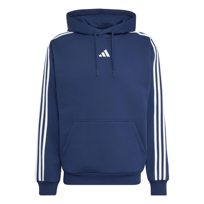 adidas Men's Essentials 3-Stripes Fleece Hoodie Sweatshirt, team navy blue 2/white, XL