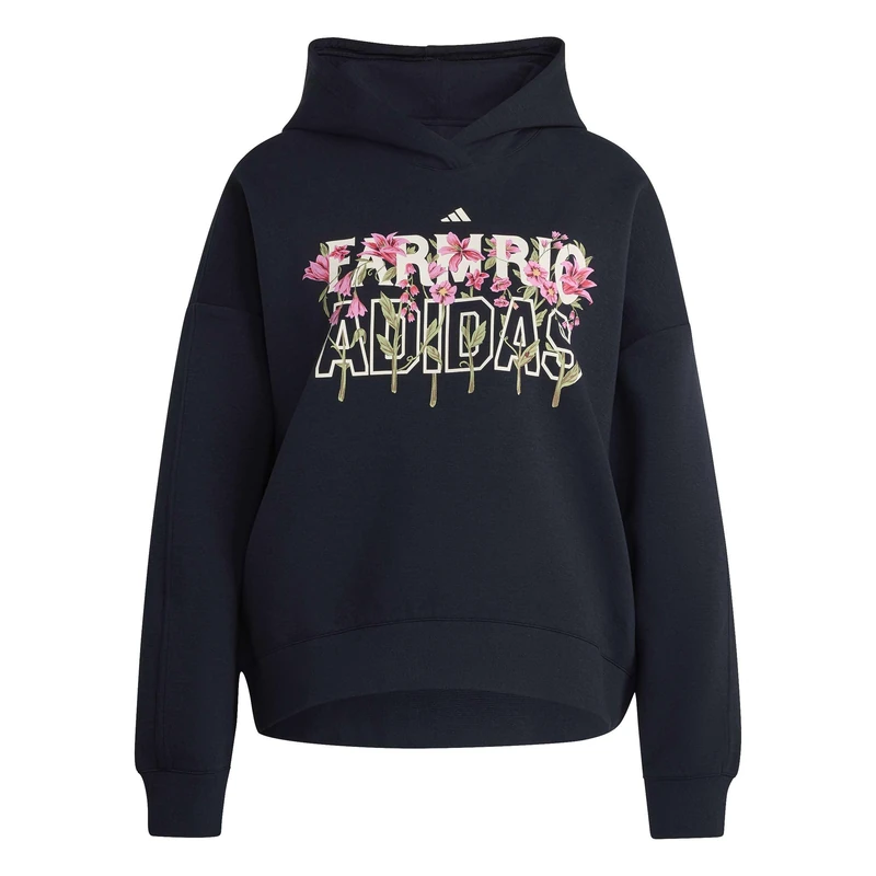 adidas Women's X Farm Rio Hoodie Sweatshirt, black/cream white/MULTICOLOR, XS