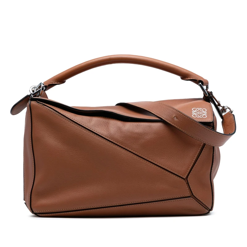 LOEWE Pre-Loved Medium Calfskin Puzzle Satchel