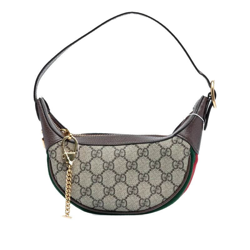 Gucci Pre-Loved Mini GG Supreme Web Ophidia Shoulder Bag