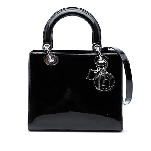 Dior Pre-Loved Medium Patent Lady Handbag