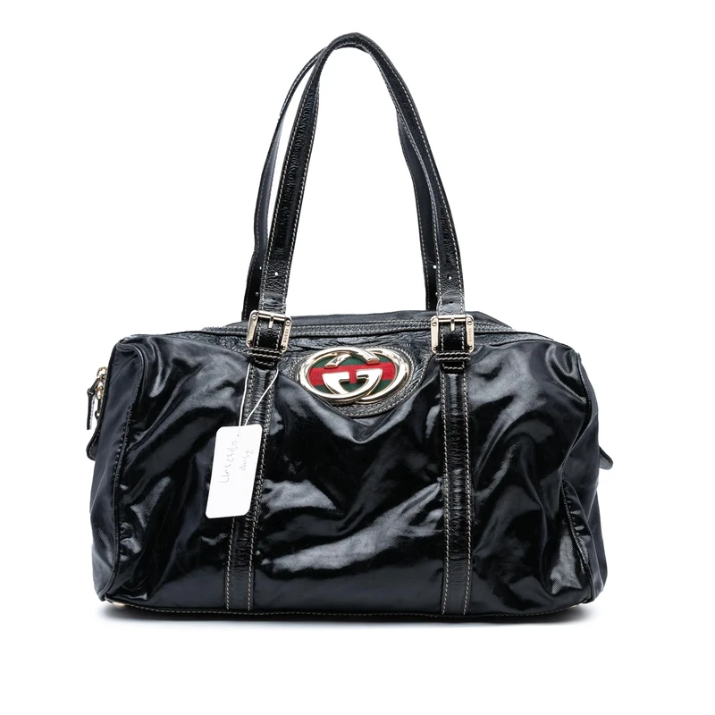 Pre-Loved Coated Canvas Dialux Britt Boston Bag