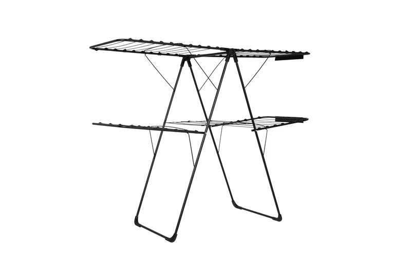 Hills Premium 2 Tier Clothes Airer – powder‑coated steel drying rack, compact footprint