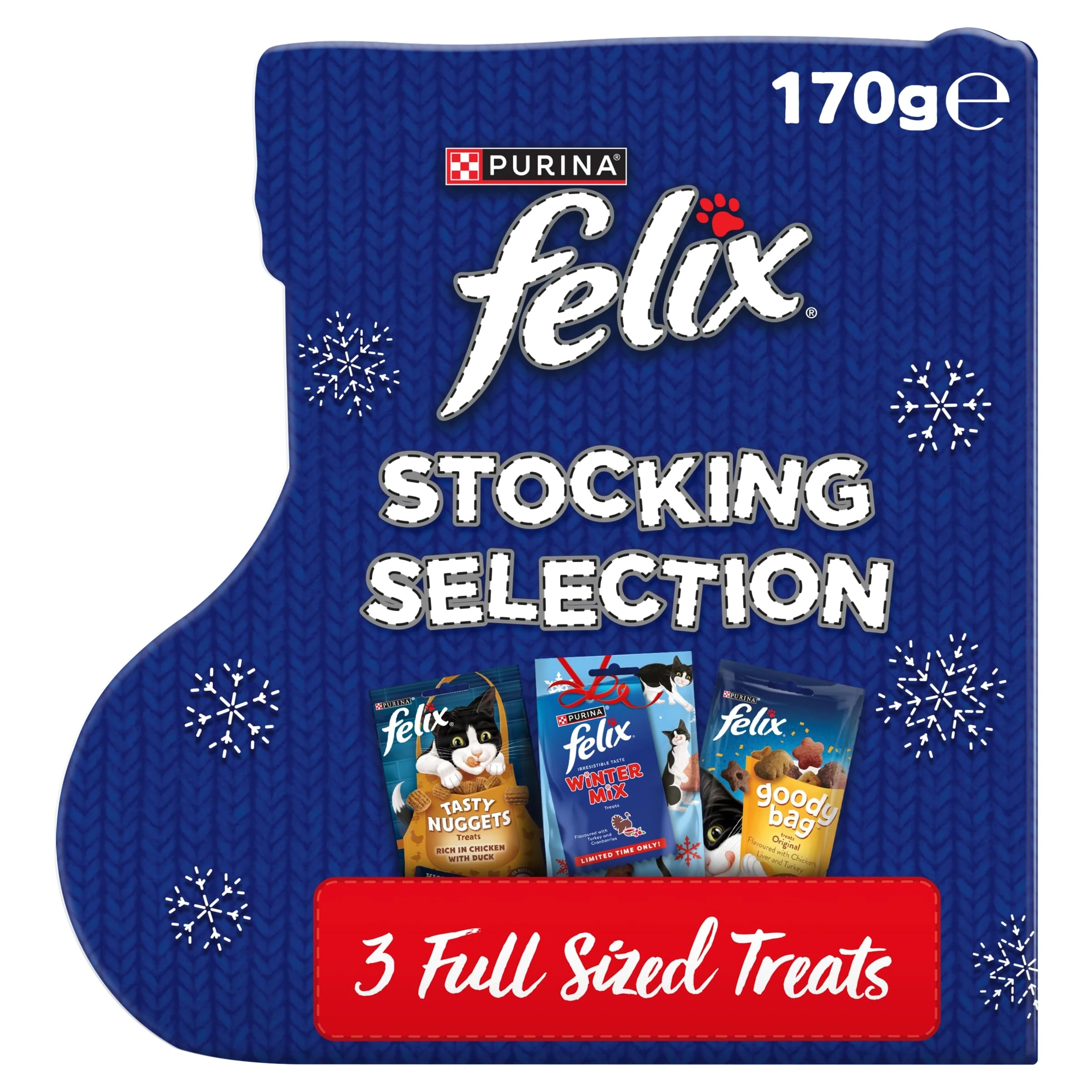 FELIX Cat Treats Christmas Stocking 170g (Pack of 5)