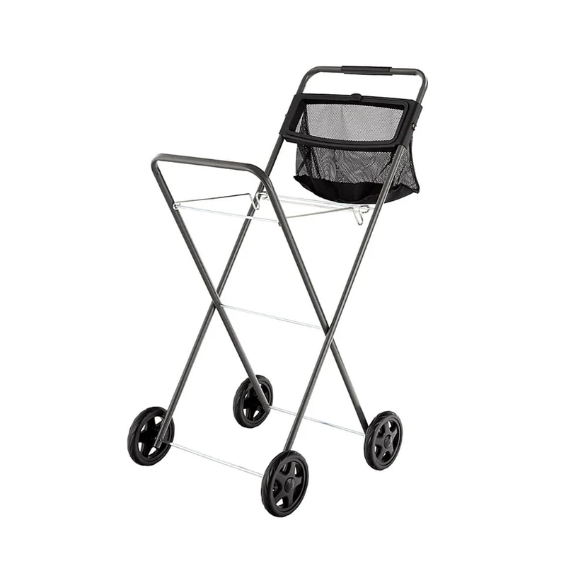 Hills Premium Laundry Trolley on Wheels with Mesh Peg Basket | Collapsible, Raised Height - 98 Centimeters