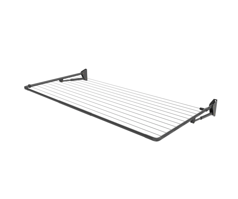 Hills Single Folding Frame Washing Line | Outdoor Clothes Line | Wall Mounted. Retractable, Lasts a Lifetime - 26 Metres Drying Space, 2.4 x 1.2 Metres