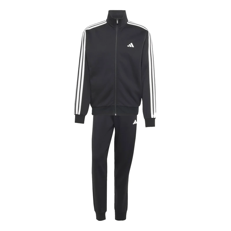 adidas Men's 3-Stripes Fleece Track_Suit, black/white, XL