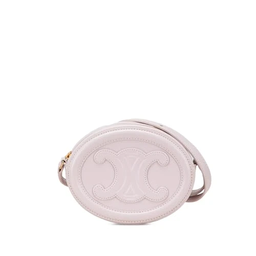Celine Pre-Loved Small Calfskin Cuir Triomphe Oval Crossbody