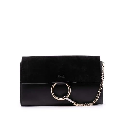 Chloé Pre-Loved Calfskin and Suede Faye Clutch