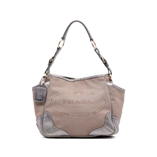 Prada Pre-Loved Canvas Canapa Logo Tote Bag