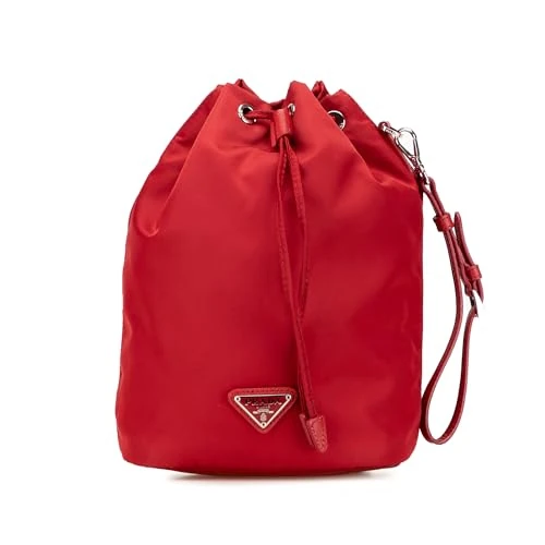 Prada Pre-Loved Tessuto Drawstring Pouch Bag Handbag