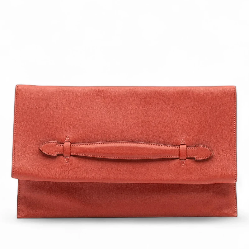 Hermès Pre-Loved Evercolor Pliplat Clutch Bag