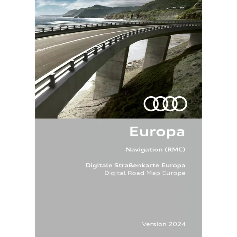 Audi Navigation Update Europe Version 2024 (RMC), SD Card with Activation Document, MMI Navigation System
