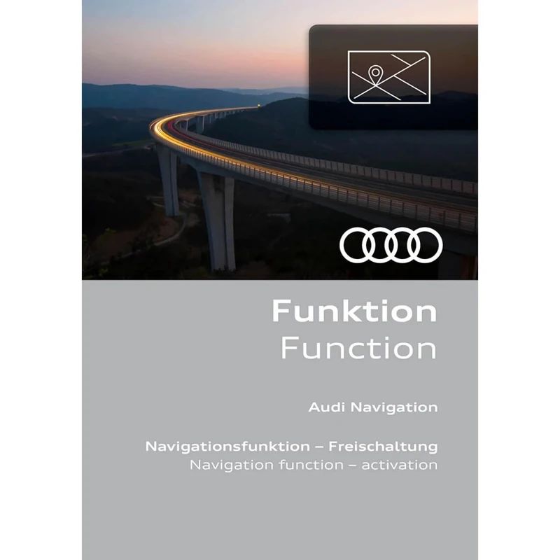 Audi Navigation System Unlocking, Retrofit for Vehicles with Navigation Preparation, DVD Case with Activation Document
