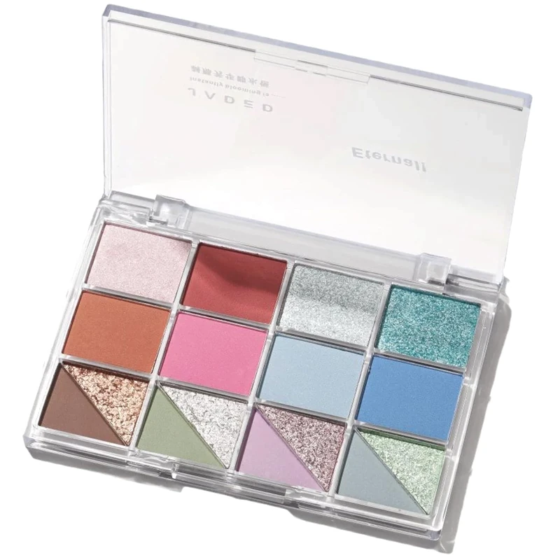 NICECONE 16 Colour Eyeshadow Palette - Blue Pink Brown Retro Makeup Palette with Matte & Shimmer, Highly Pigmented, Long Lasting, Blendable, Waterproof Eye Shadow for Women