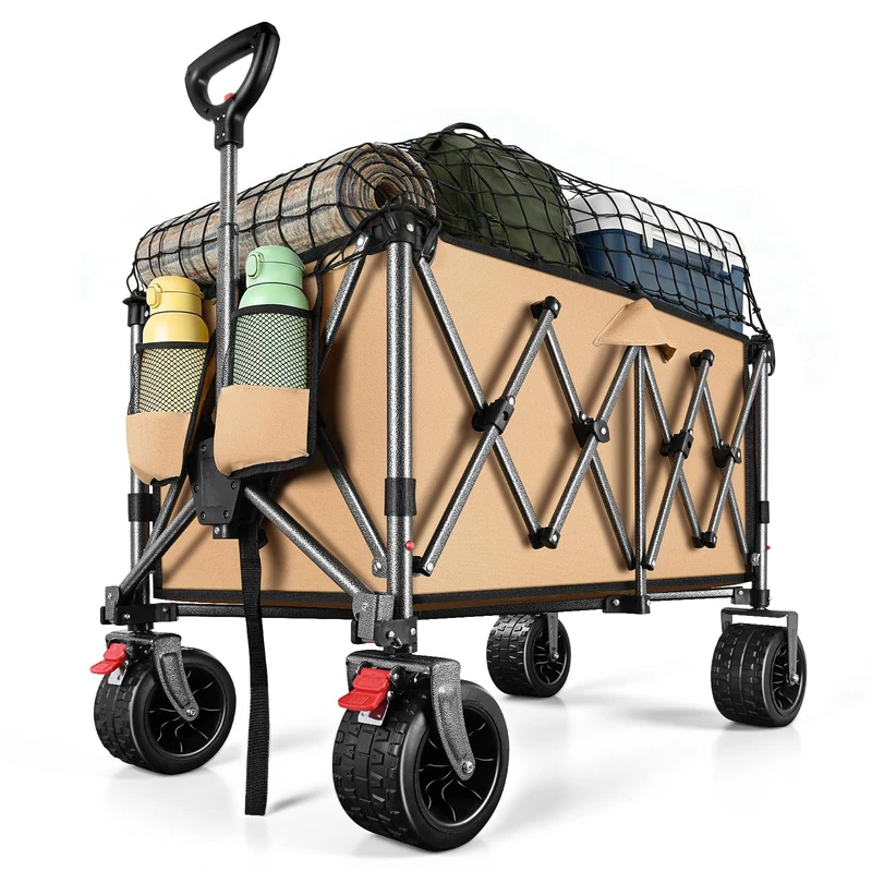 YEAUPE PRO Handcart Foldable, Khaki, 200L & 150kg