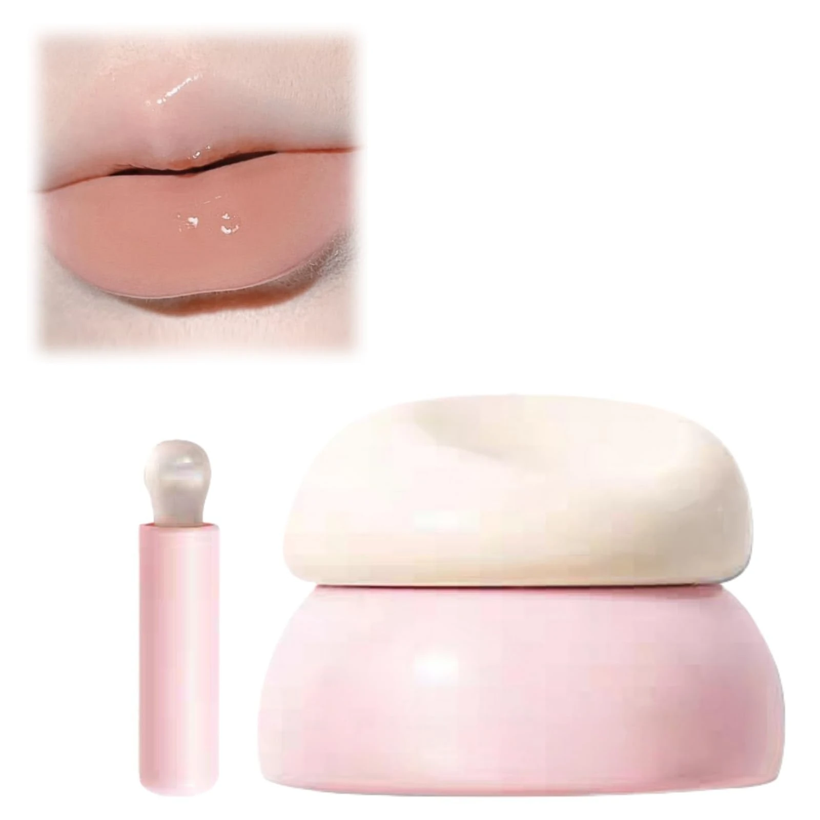 Coral Jelly Pocket Lip Jam,Jelly Lip Gloss,Tinted Moisturizing L/ip Balm,Long Lasting L/ip Makeup for Women,Hydrating Glossy Je/lly Li/p Color,Nourishing Lipgloss,Glossy Li/p Balm,Lipgloss 03