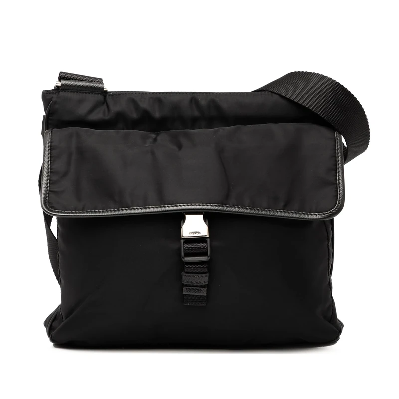Prada Pre-Loved Tessuto Zip Top Crossbody Bag
